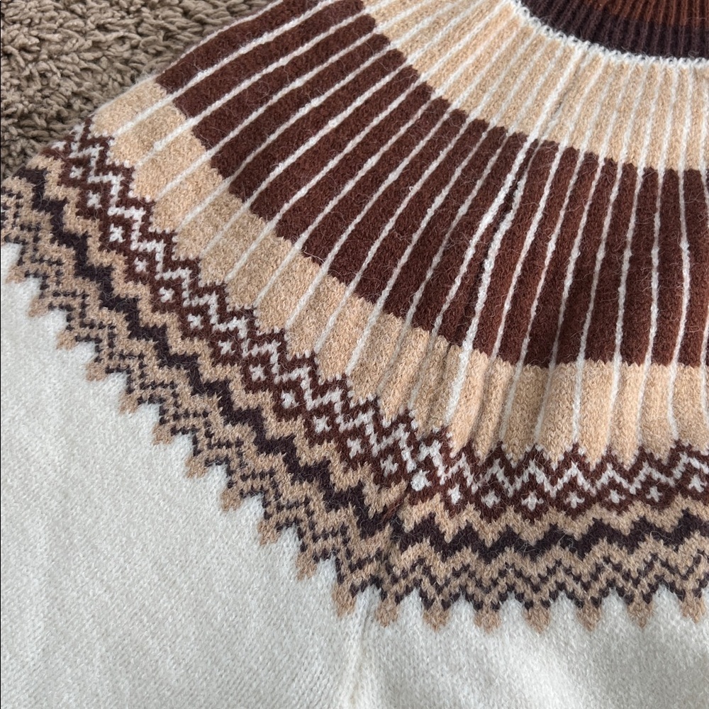 Tuckernuck Hyacinth House Fairisle Crew Neck Color Block Sweater. Size XL - Picture 14 of 15